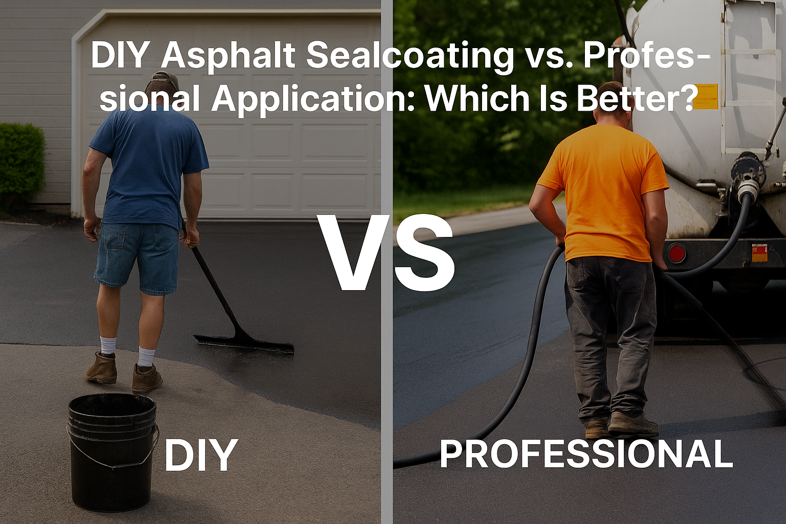 DIY asphalt sealcoating