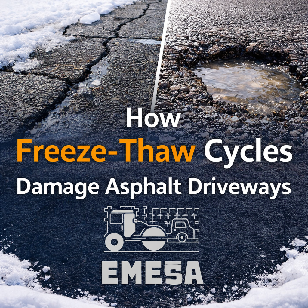 How Freeze-Thaw Cycles Damage Asphalt Driveways