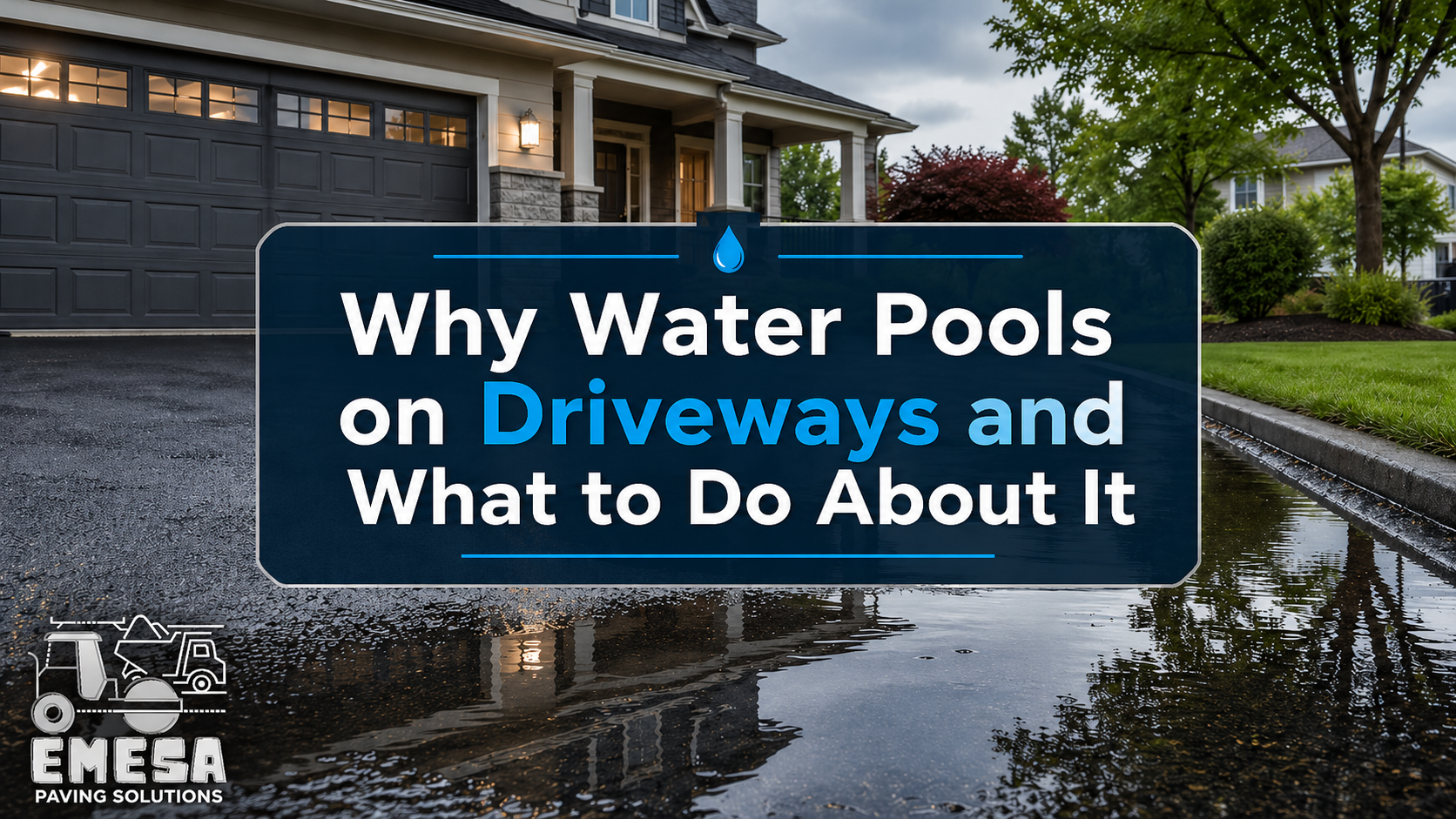 why water pools on driveways and what to do about it